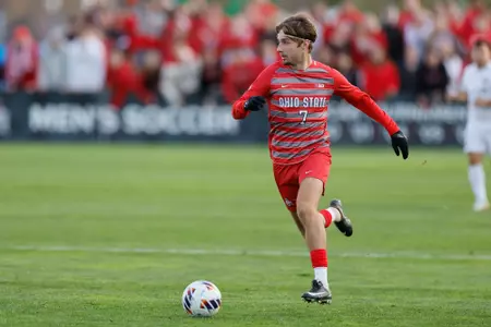 Ohio State men's soccer vs. Michigan in the Big 10 Championship Sunday, Nov. 17, 2024, in Columbus, Ohio. (Photo/Jay LaPrete)