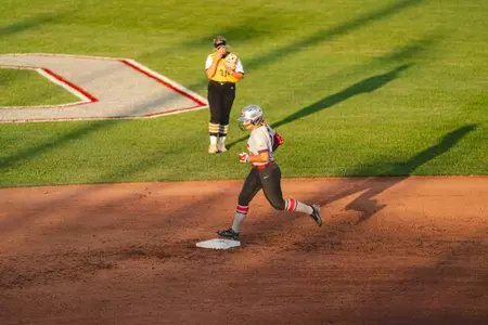 Hannah Bryan rounding the bases, Ohio State Softball