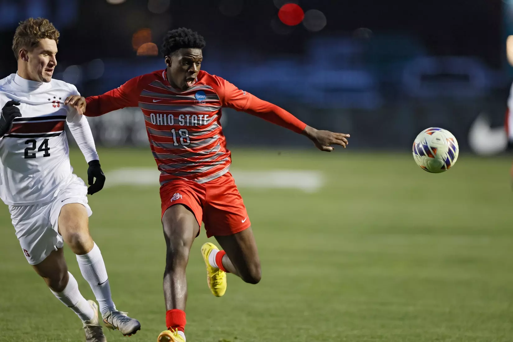 Ohio State men's soccer vs. Stanford Sunday, Dec. 1, 2024, in Columbus, Ohio. (Photo/Jay LaPrete)
