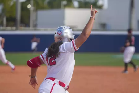 MIAMI, FLORIDA - FEBRUARY 10: Ohio State Softball against SEMO at Felsberg Field on February 10, 2024 in Miami, Florida. (Photo by Eric Espada/Ohio State Athletics)