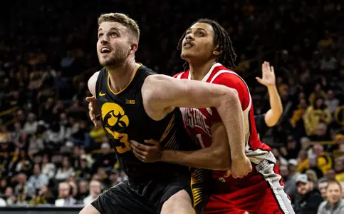 Devin Royal at Iowa on Feb. 2, 2024
