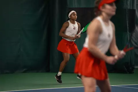 Women's tennis defeats Georgia 4-3 in the first round of the 2024 ITA National Team Indoor Championship