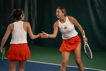 Women's tennis defeats Georgia 4-3 in the first round of the 2024 ITA National Team Indoor Championship
