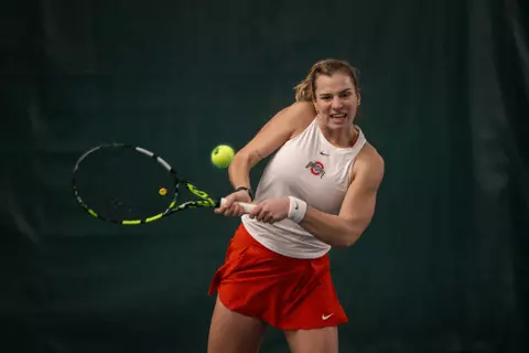 Women's tennis defeats Georgia 4-3 in the first round of the 2024 ITA National Team Indoor Championship