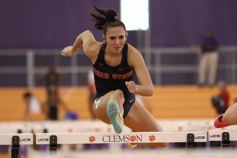 CLEMSON, SC - FEBRUARY 9: The Ohio State Buckeyes Track and Field team compete in the Tiger Paw Invitational at Clemson Indoor Track on February 9, 2024 in Clemson, South Carolina.