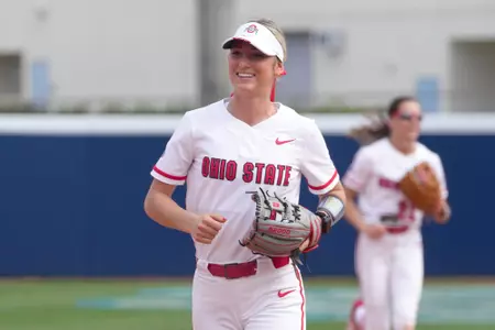 MIAMI, FLORIDA - FEBRUARY 10: Ohio State Softball against SEMO at Felsberg Field on February 10, 2024 in Miami, Florida. (Photo by Eric Espada/Ohio State Athletics)