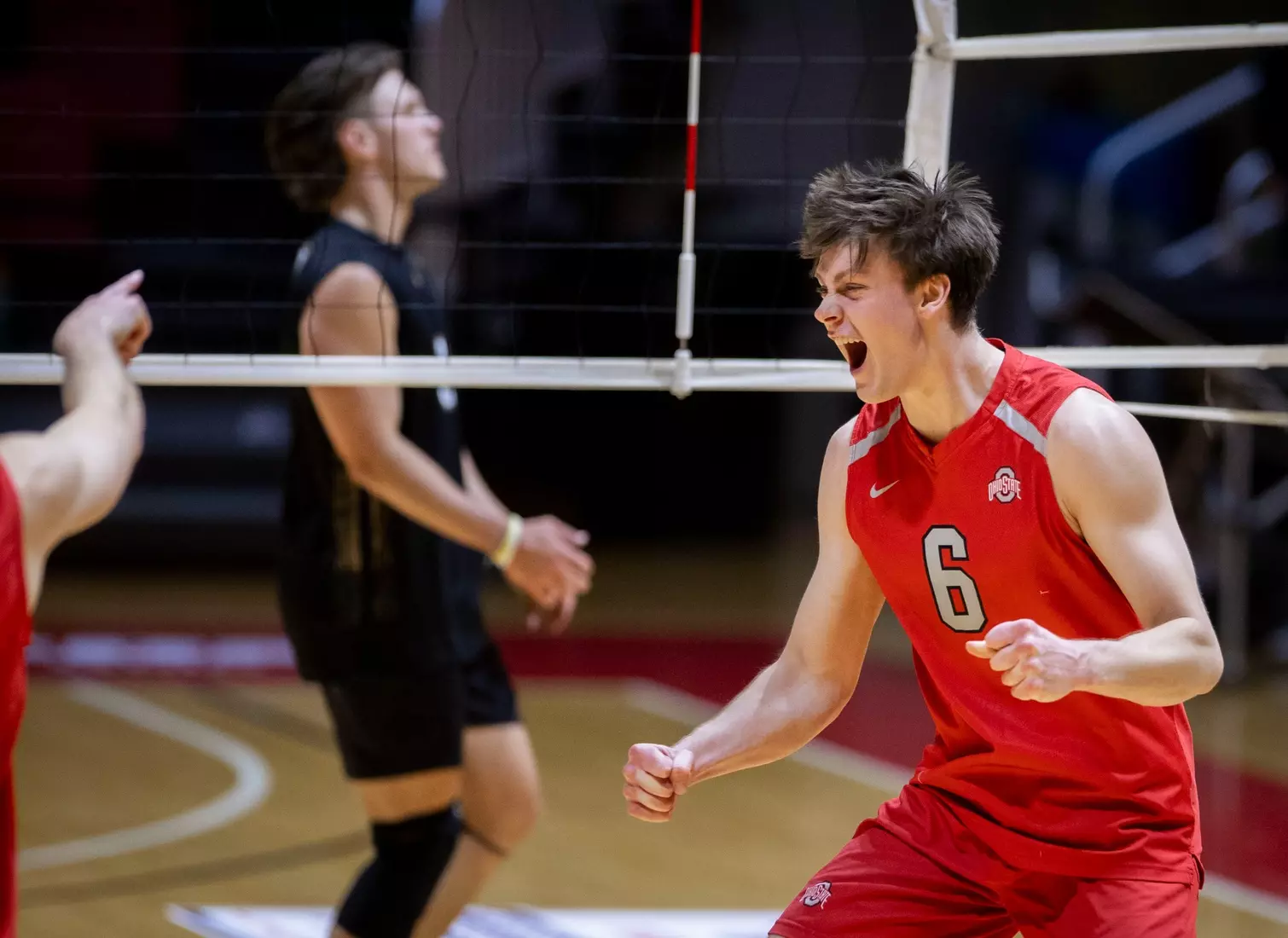 The Ohio State men's volleyball team competes against Lindenwood University during the MIVA Championship game at Worthen Arena in Muncie, Indiana on April 20, 2024 Photo by Bobby Ellis.