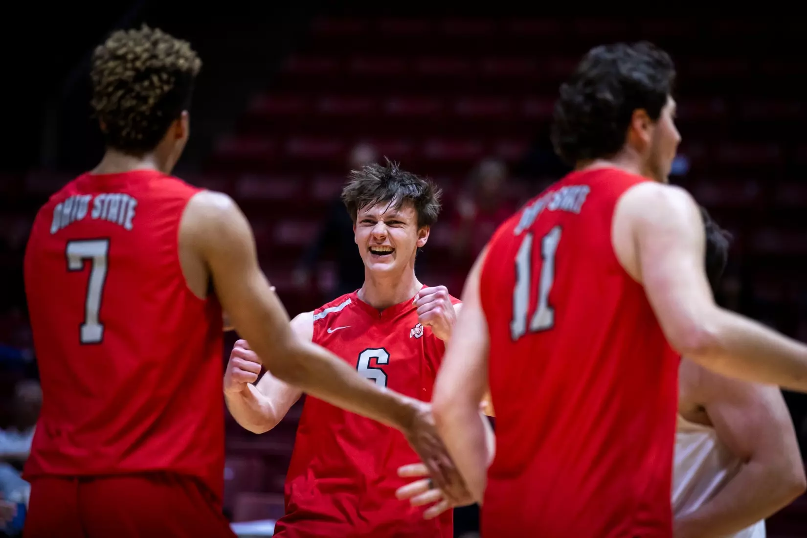 The Ohio State men's volleyball team competes against Lindenwood University during the MIVA Championship game at Worthen Arena in Muncie, Indiana on April 20, 2024 Photo by Bobby Ellis.