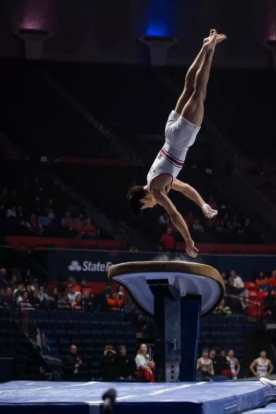 Men's Gymnastics_Kazuki Hayashi_Big Ten Championships_Vault