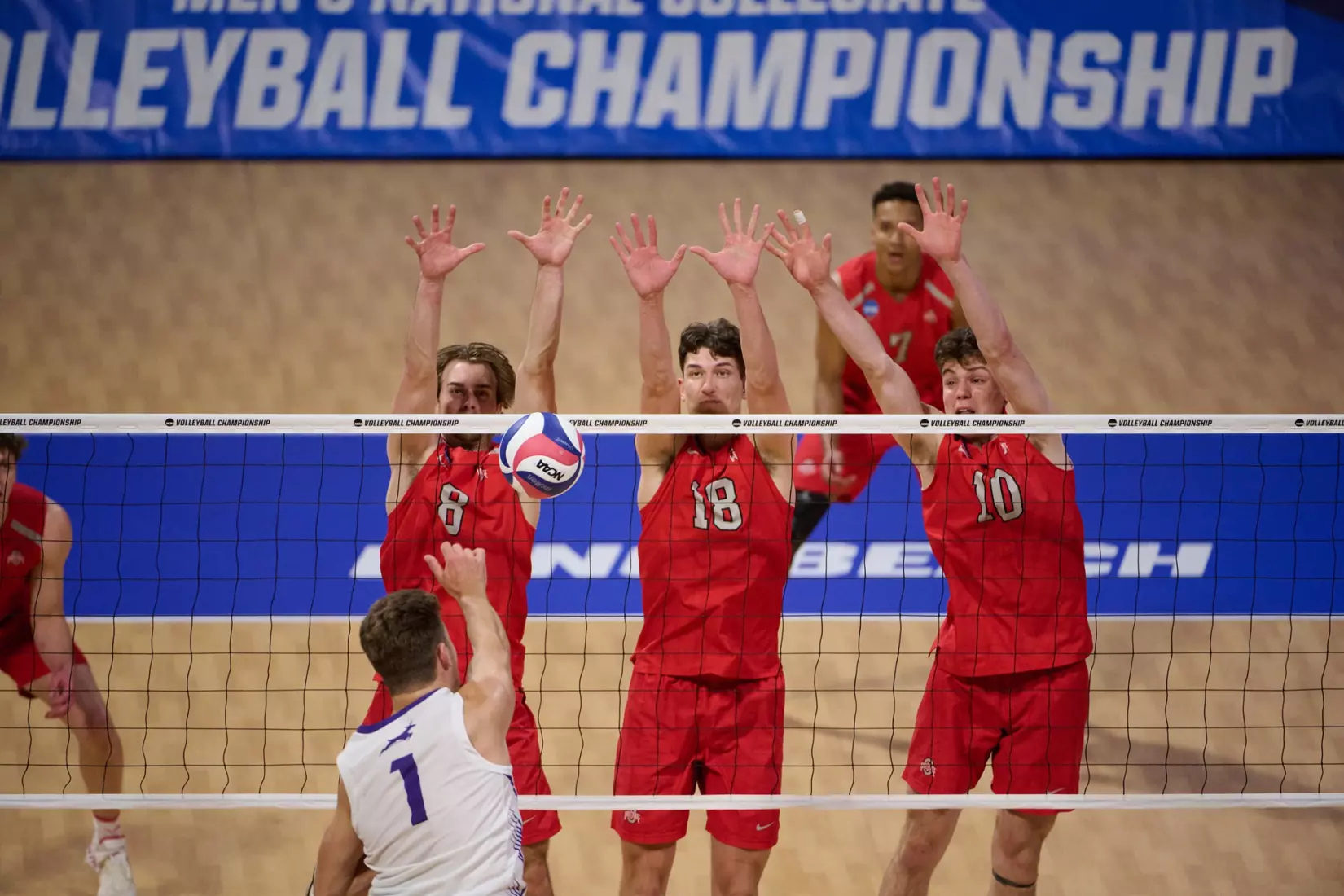 The Ohio State University Athletics - 2024 OSU Men's Volleyball versus Grand Canyon University Lopes at the 2024 NCAA Men's Volleyball Championship quarterfinals , Walter Pyramid, Long Beach State University, Long Beach, CA.
April 30th, 2024
Copyright Don Liebig/ASUCLA
240430_MVOL0303.NEF