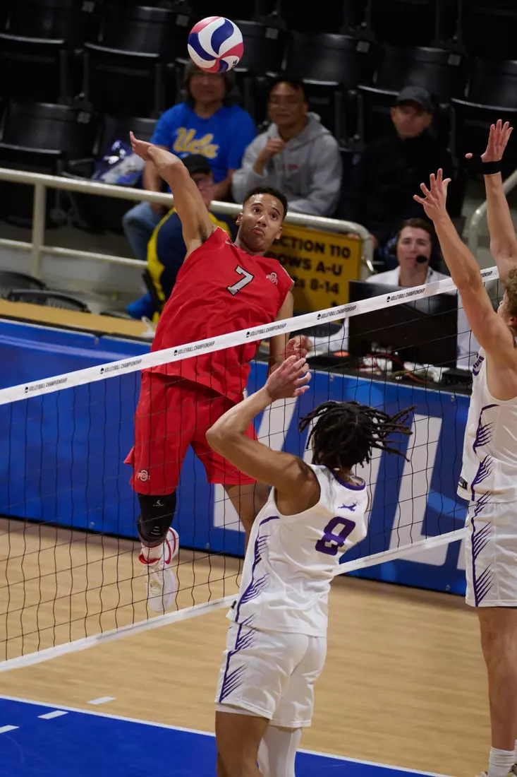The Ohio State University Athletics - 2024 OSU Men's Volleyball versus Grand Canyon University Lopes at the 2024 NCAA Men's Volleyball Championship quarterfinals , Walter Pyramid, Long Beach State University, Long Beach, CA.
April 30th, 2024
Copyright Don Liebig/ASUCLA
240430_MVOL0606.NEF