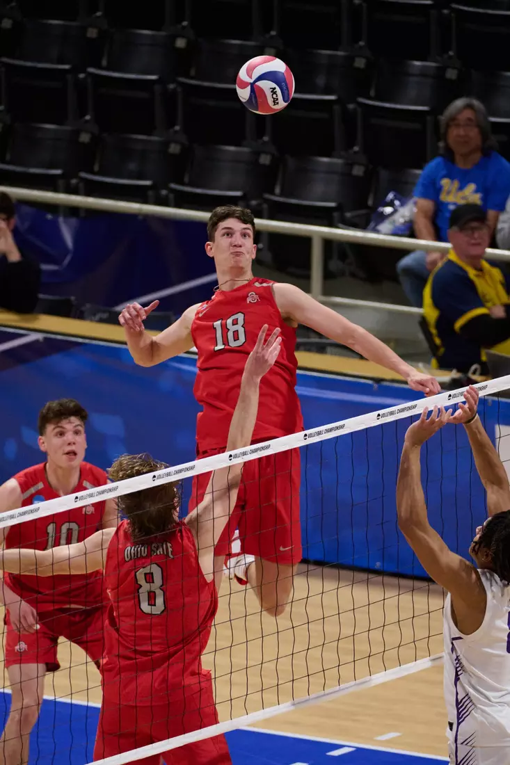 The Ohio State University Athletics - 2024 OSU Men's Volleyball versus Grand Canyon University Lopes at the 2024 NCAA Men's Volleyball Championship quarterfinals , Walter Pyramid, Long Beach State University, Long Beach, CA.
April 30th, 2024
Copyright Don Liebig/ASUCLA
240430_MVOL0563.NEF