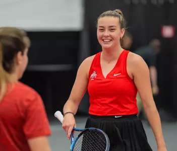 Ohio State women's tennis defeats Toledo 4-0 in the first round of the NCAA Tournament May 4 in Columbus, Ohio.