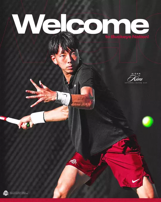 Aidan Kim Welcome Graphic, Ohio State Men's Tennis