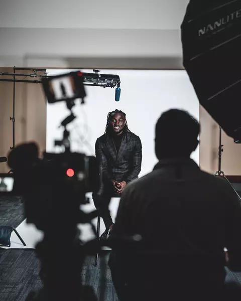 Denzel Burke at Big Ten Media Day 2024 Football