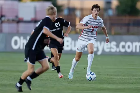Ohio State men's soccer vs. Wright State Saturday, Aug. 10, 2024, in Columbus, Ohio. (Photo/Jay LaPrete)