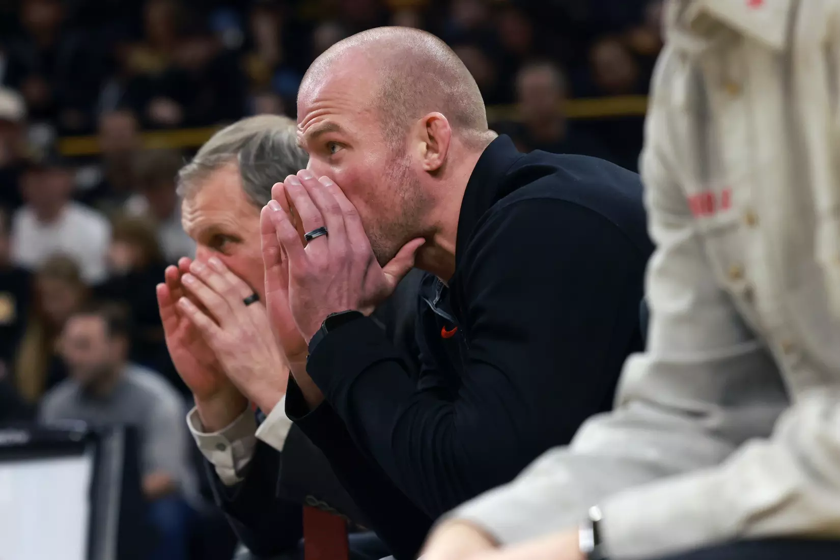 Ohio State wrestling vs. Iowa Saturday, Jan. 25, 2025, in Iowa City, Iowa. (Photo/Jay LaPrete)