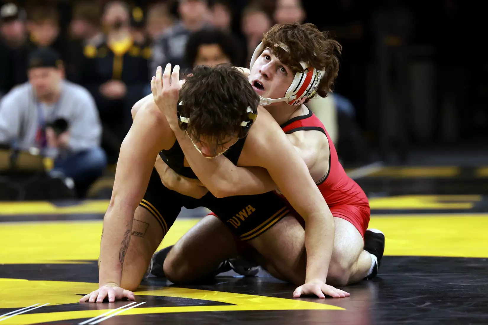 Ohio State wrestling vs. Iowa Saturday, Jan. 25, 2025, in Iowa City, Iowa. (Photo/Jay LaPrete)