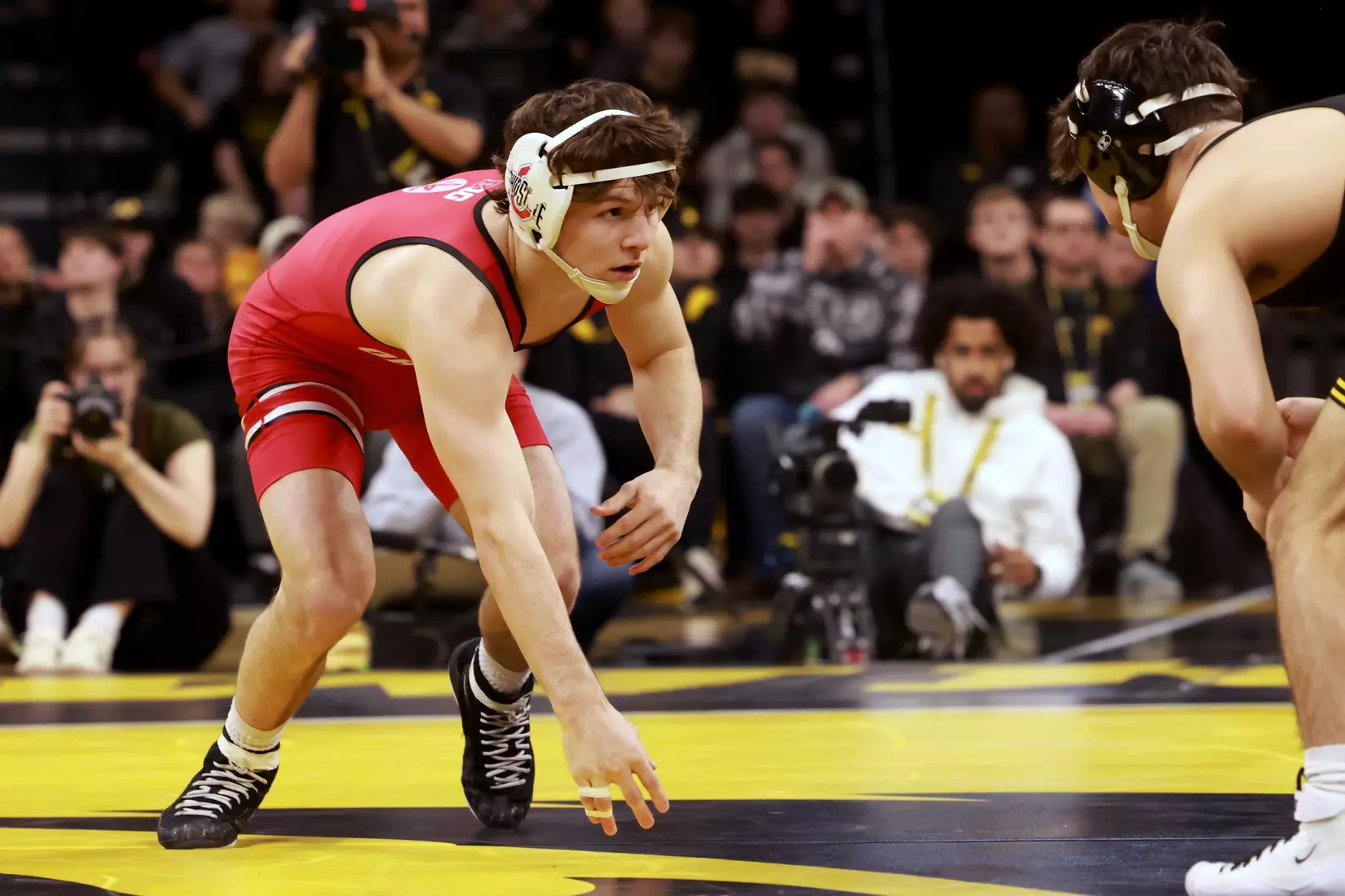 Ohio State wrestling vs. Iowa Saturday, Jan. 25, 2025, in Iowa City, Iowa. (Photo/Jay LaPrete)