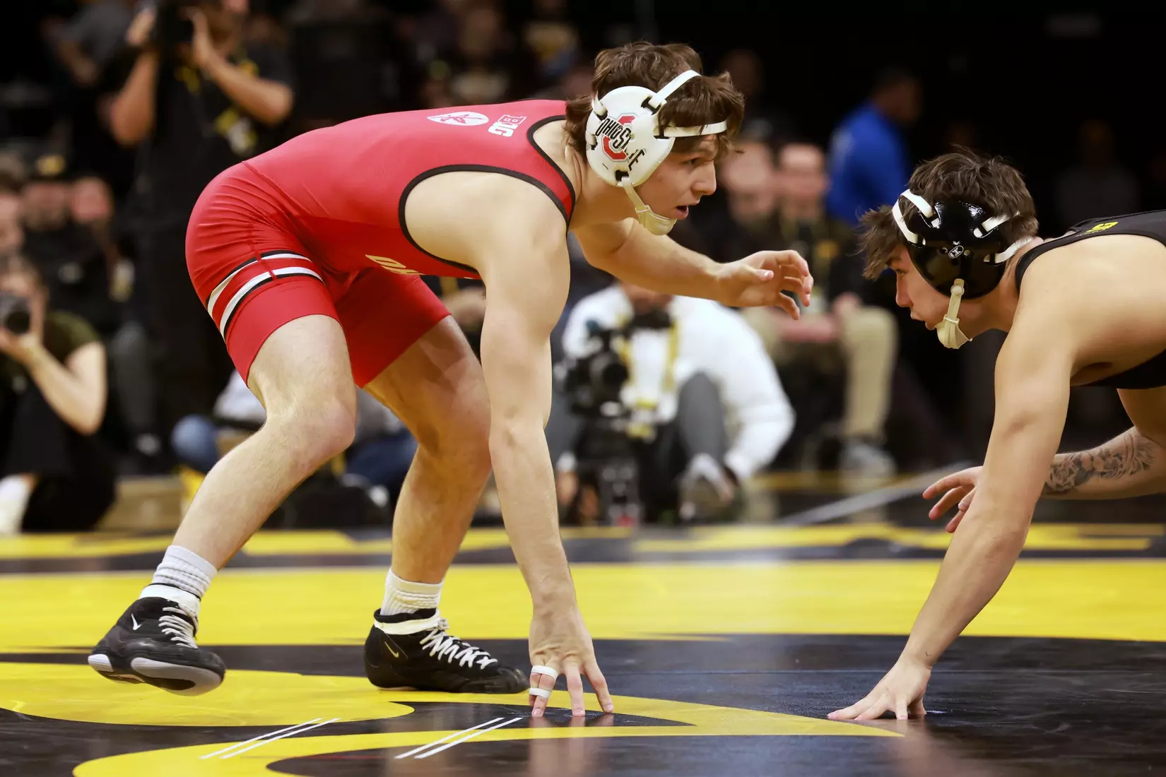 Ohio State wrestling vs. Iowa Saturday, Jan. 25, 2025, in Iowa City, Iowa. (Photo/Jay LaPrete)
