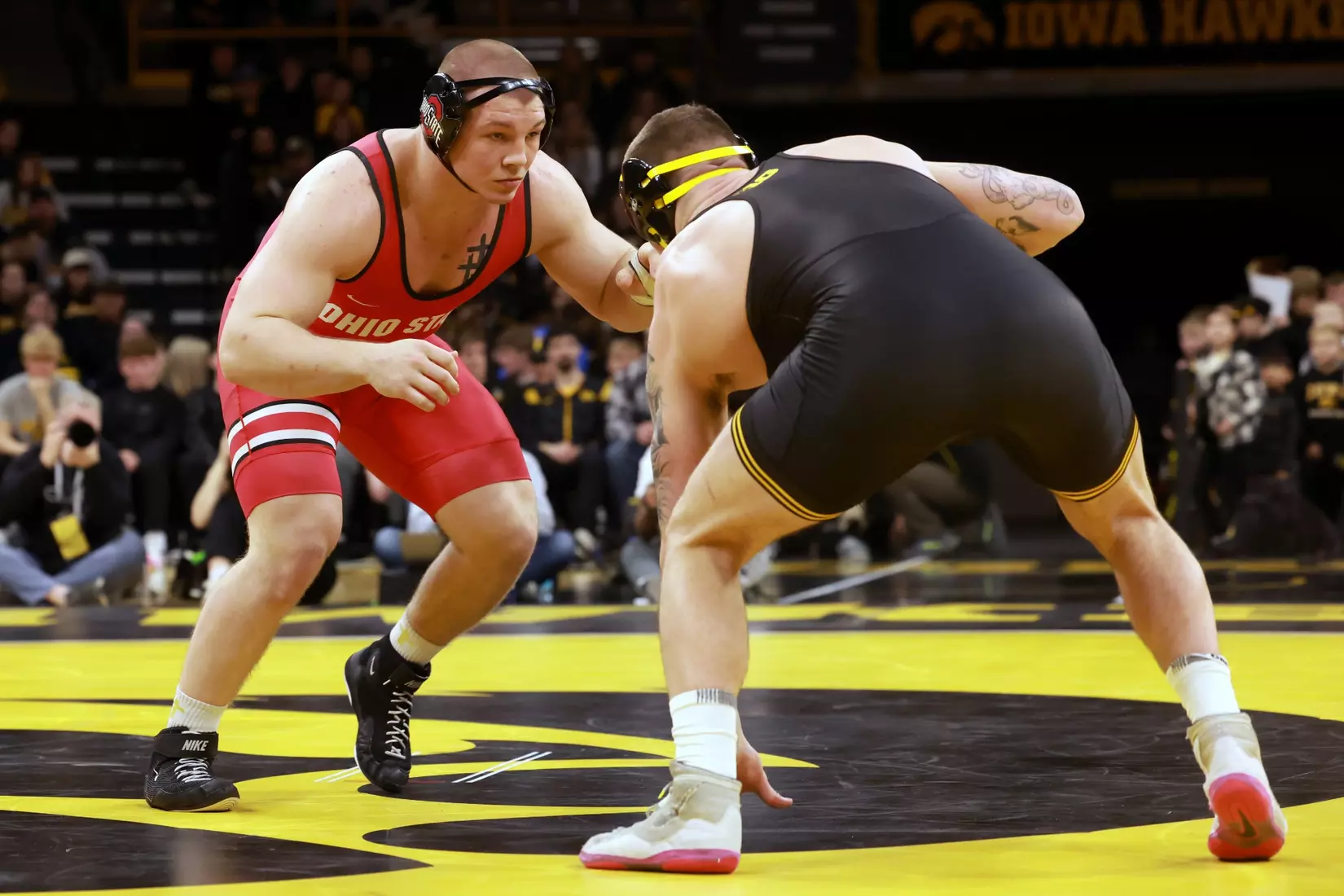 Ohio State wrestling vs. Iowa Saturday, Jan. 25, 2025, in Iowa City, Iowa. (Photo/Jay LaPrete)