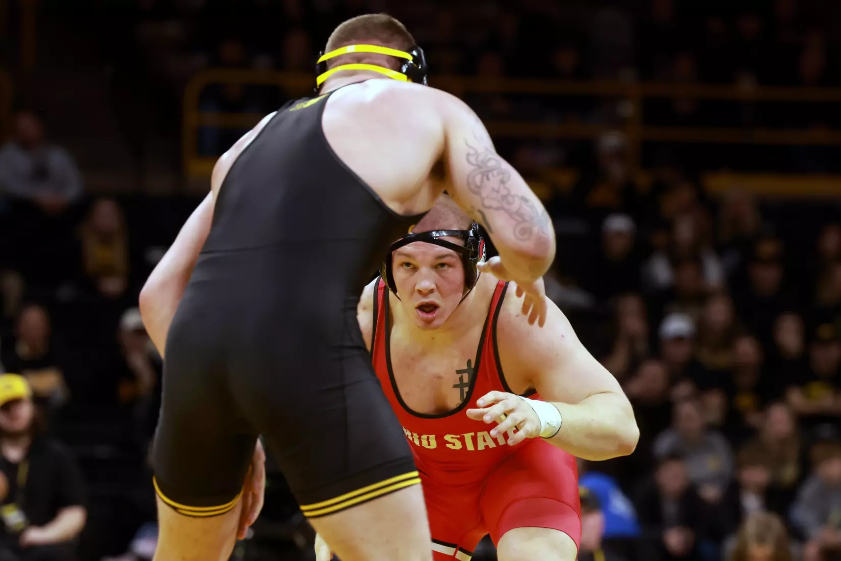 Ohio State wrestling vs. Iowa Saturday, Jan. 25, 2025, in Iowa City, Iowa. (Photo/Jay LaPrete)