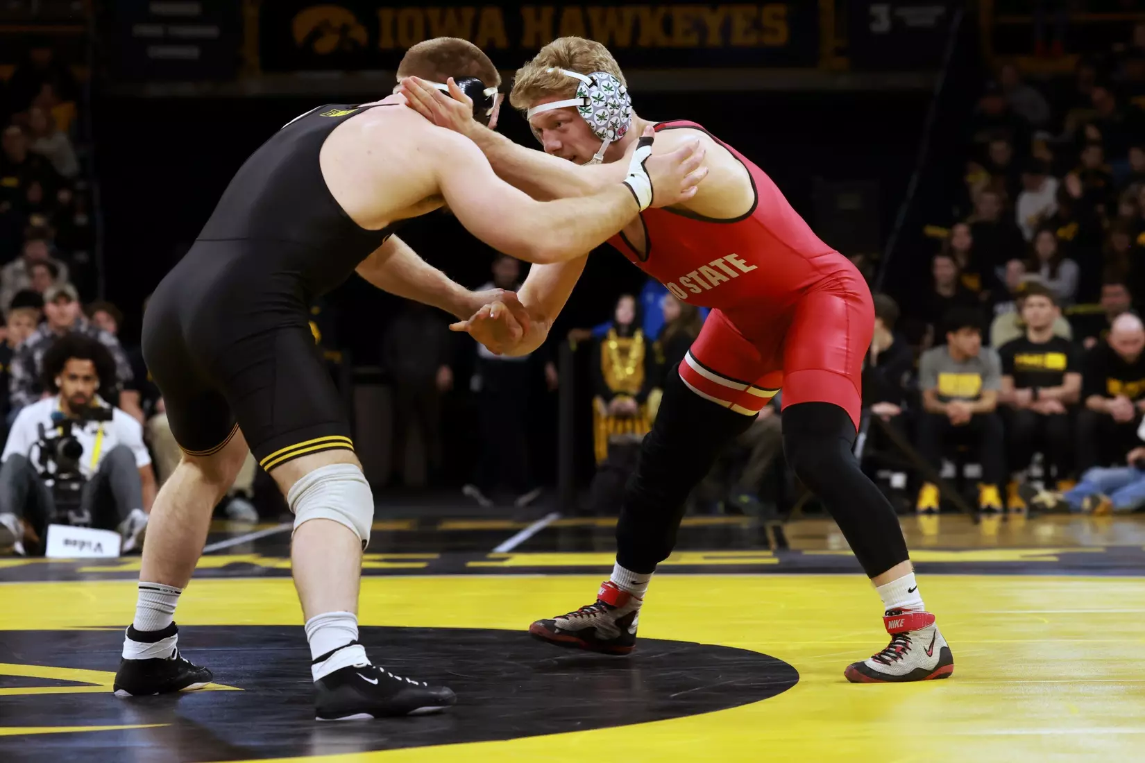 Ohio State wrestling vs. Iowa Saturday, Jan. 25, 2025, in Iowa City, Iowa. (Photo/Jay LaPrete)