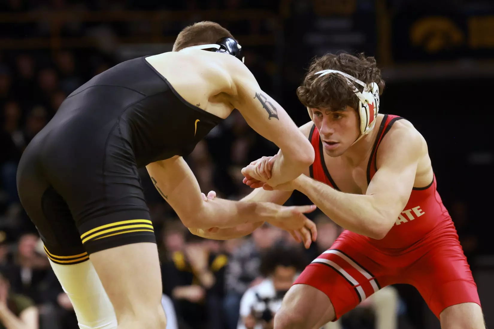 Ohio State wrestling vs. Iowa Saturday, Jan. 25, 2025, in Iowa City, Iowa. (Photo/Jay LaPrete)