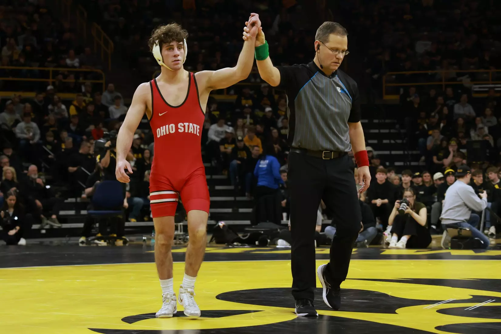 Ohio State wrestling vs. Iowa Saturday, Jan. 25, 2025, in Iowa City, Iowa. (Photo/Jay LaPrete)
