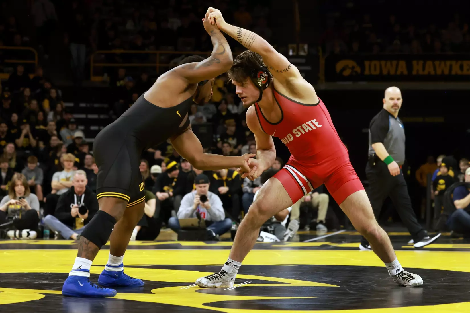 Ohio State wrestling vs. Iowa Saturday, Jan. 25, 2025, in Iowa City, Iowa. (Photo/Jay LaPrete)