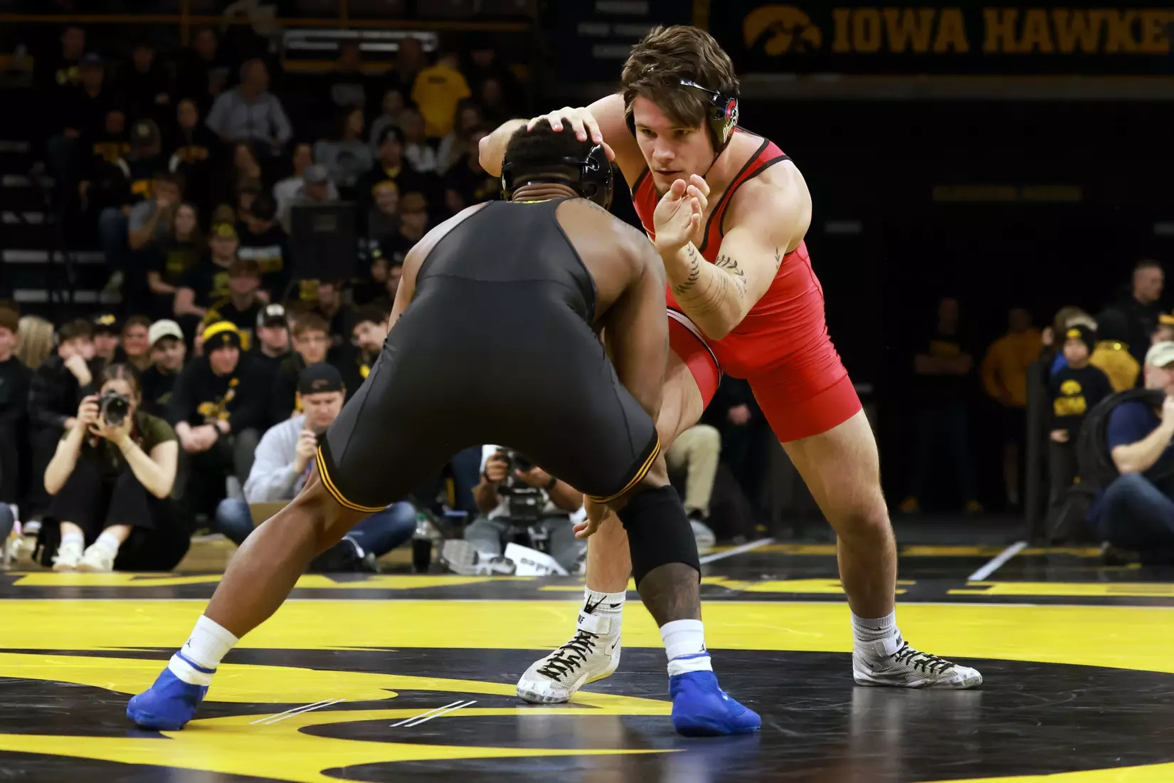 Ohio State wrestling vs. Iowa Saturday, Jan. 25, 2025, in Iowa City, Iowa. (Photo/Jay LaPrete)