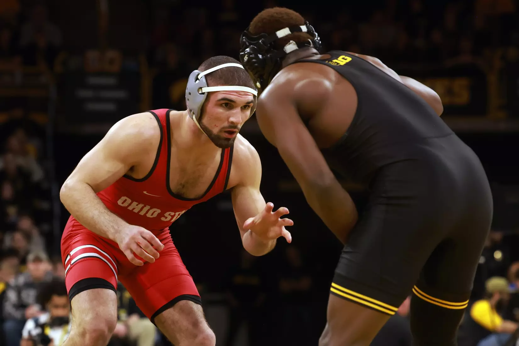 Ohio State wrestling vs. Iowa Saturday, Jan. 25, 2025, in Iowa City, Iowa. (Photo/Jay LaPrete)