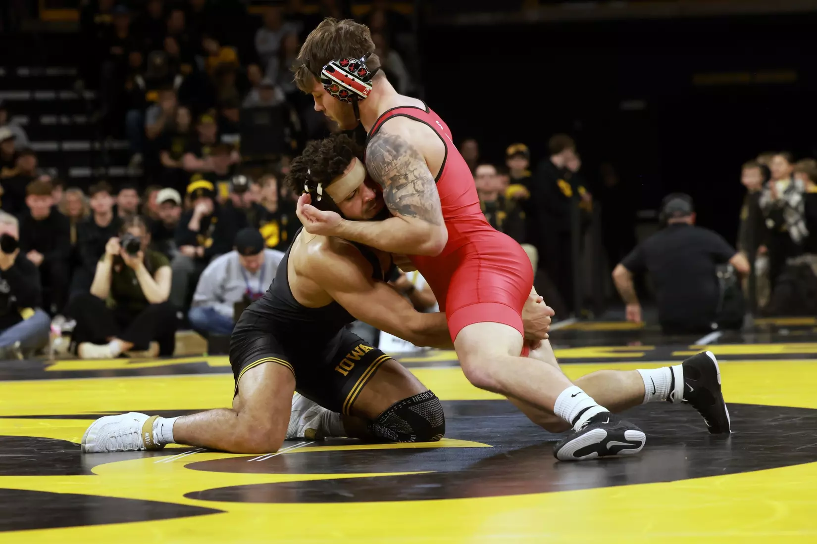 Ohio State wrestling vs. Iowa Saturday, Jan. 25, 2025, in Iowa City, Iowa. (Photo/Jay LaPrete)