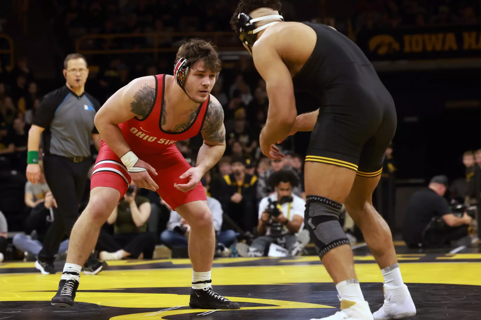 Ohio State wrestling vs. Iowa Saturday, Jan. 25, 2025, in Iowa City, Iowa. (Photo/Jay LaPrete)