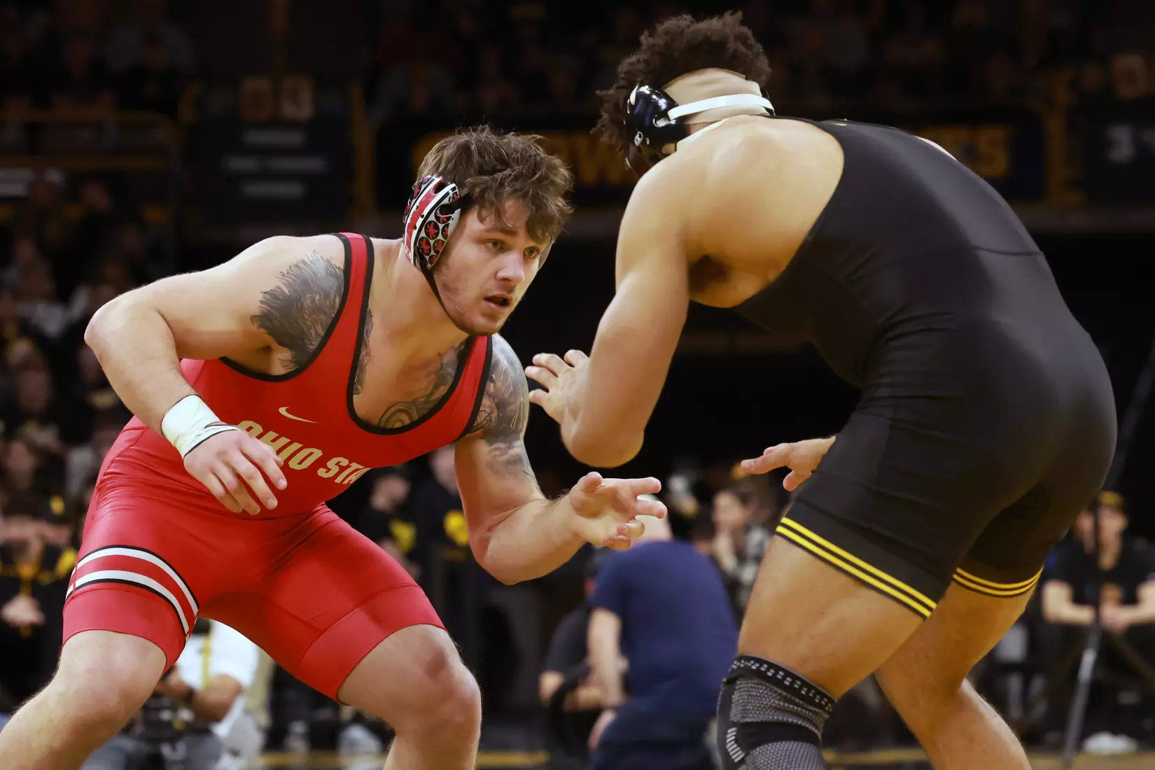 Ohio State wrestling vs. Iowa Saturday, Jan. 25, 2025, in Iowa City, Iowa. (Photo/Jay LaPrete)