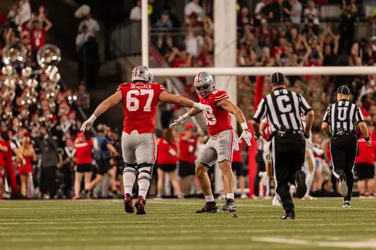 Julian Sayin Celebrating Touchdown, Ohio State vs. Minnesota 10/04/2025