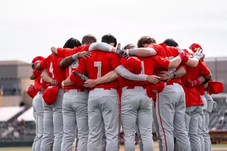 Baseball Team Huddle at ASU 2-16-25