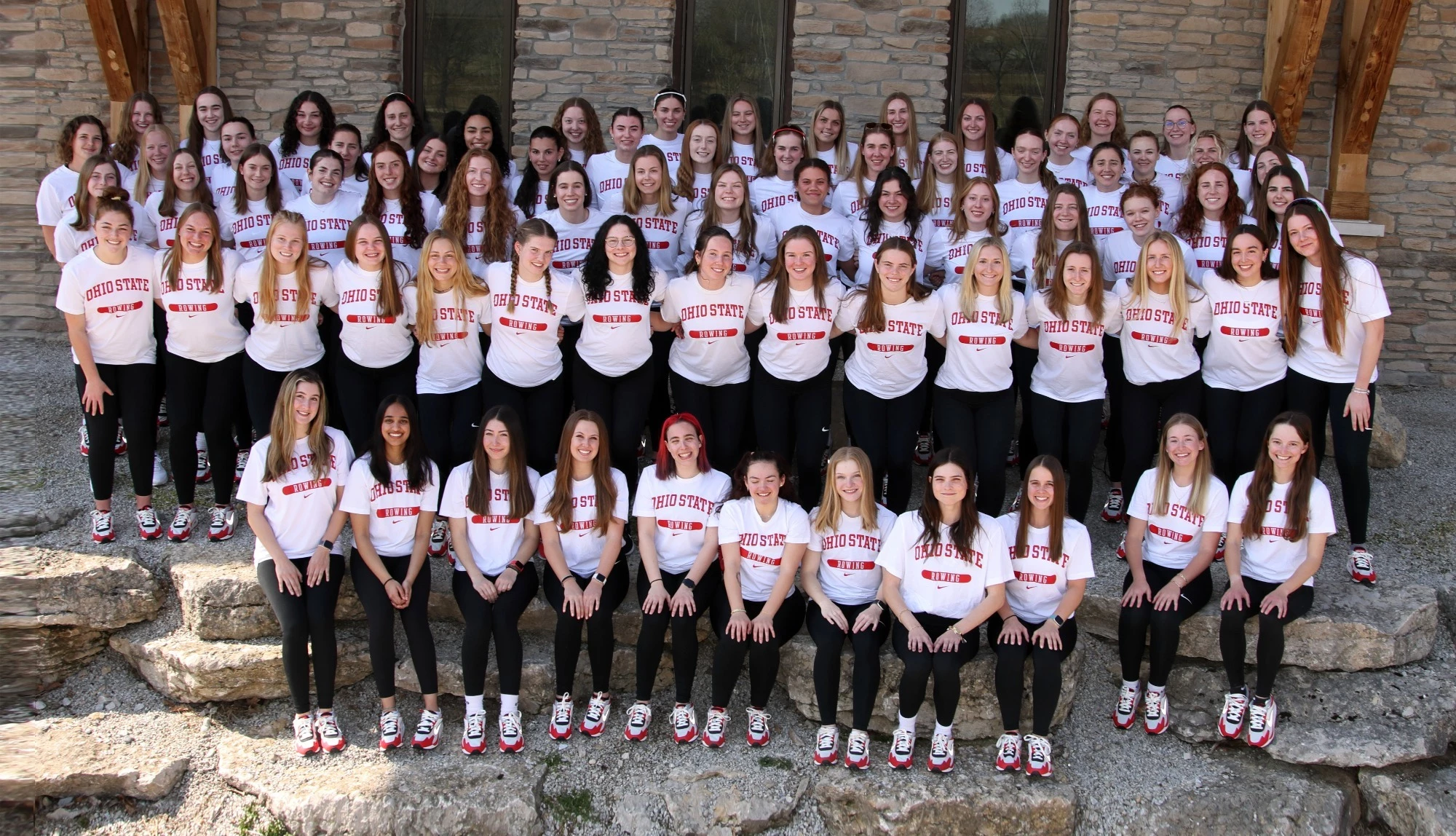 Ohio State rowing Team Photo and Action Thursday, March 13, 2025, in Columbus, Ohio. (Photo/Jay LaPrete)