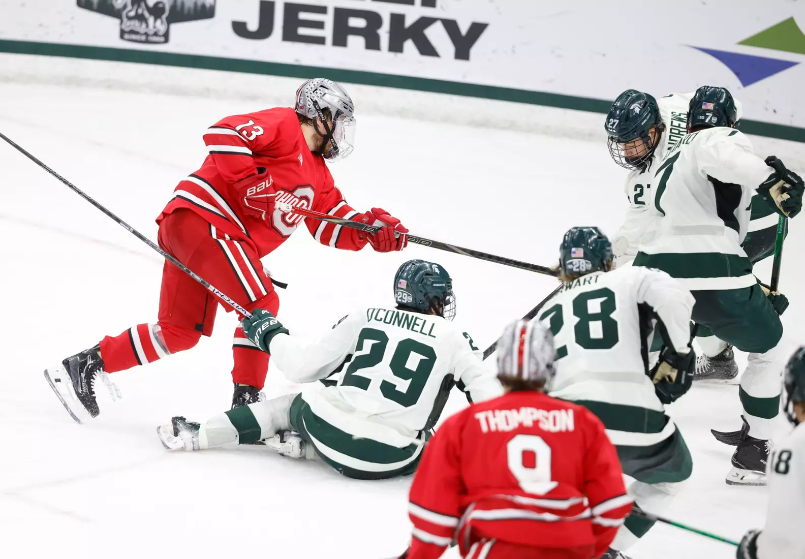 Ohio State and Michigan State play during the Big Ten Tournament Championship, Saturday, March 22, 2025, in East Lansing, Mich. (Photo by Al Goldis)