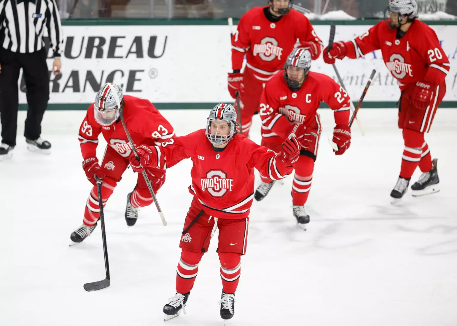 Ohio State and Michigan State play during the Big Ten Tournament Championship, Saturday, March 22, 2025, in East Lansing, Mich. (Photo by Al Goldis)