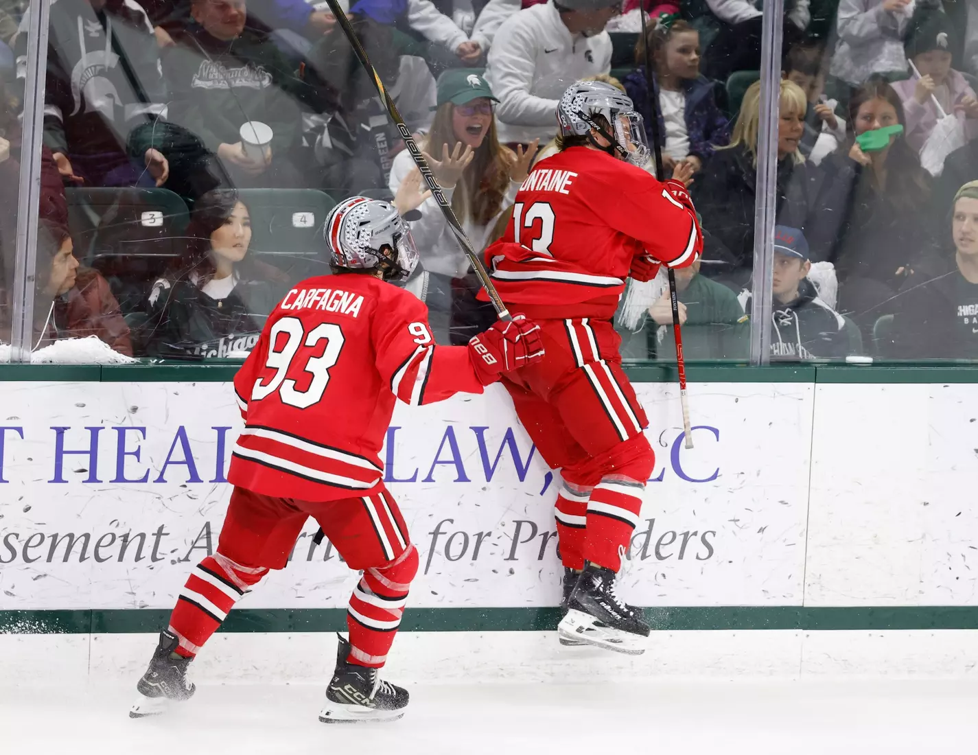 Ohio State and Michigan State play during the Big Ten Tournament Championship, Saturday, March 22, 2025, in East Lansing, Mich. (Photo by Al Goldis)