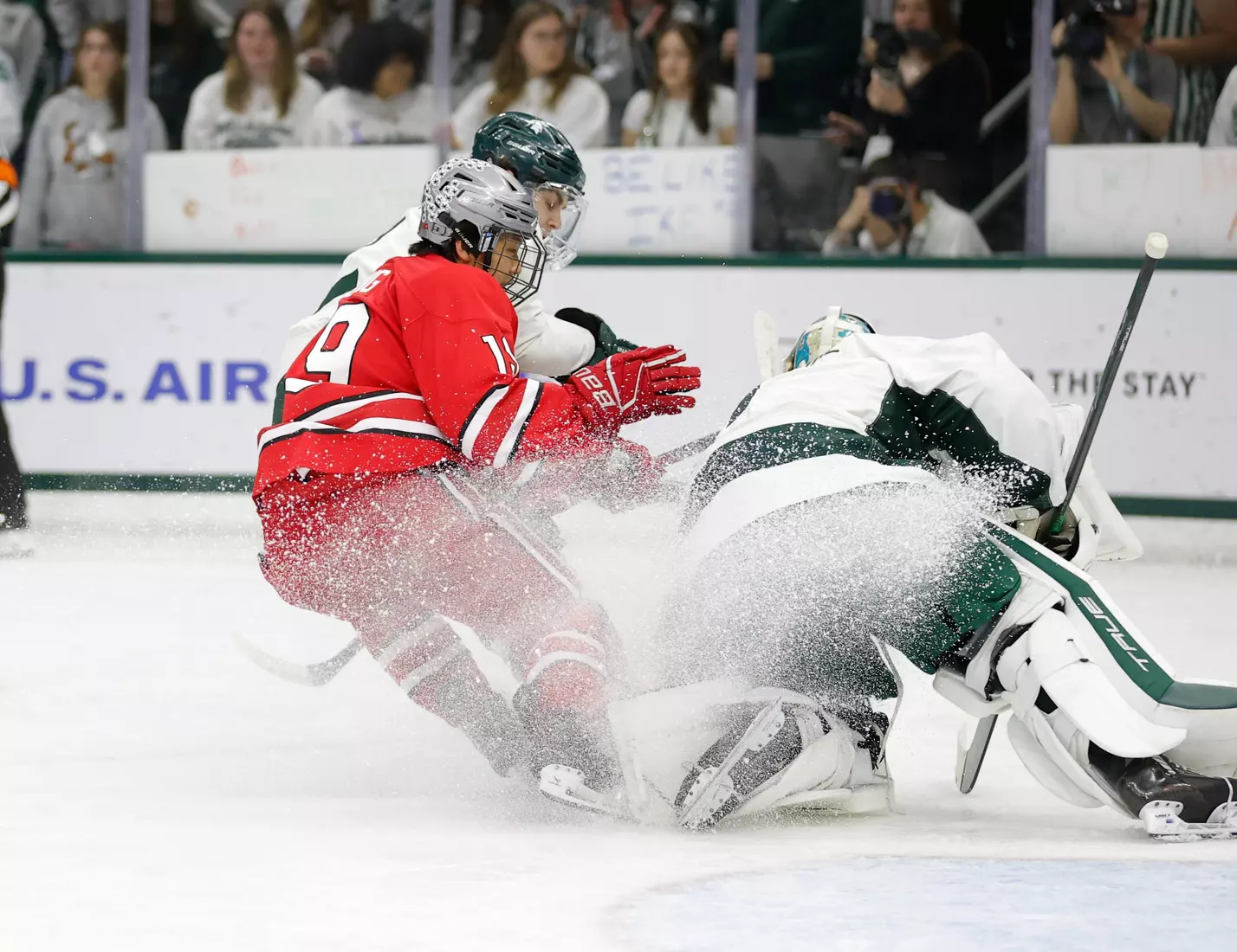 Ohio State and Michigan State play during the Big Ten Tournament Championship, Saturday, March 22, 2025, in East Lansing, Mich. (Photo by Al Goldis)