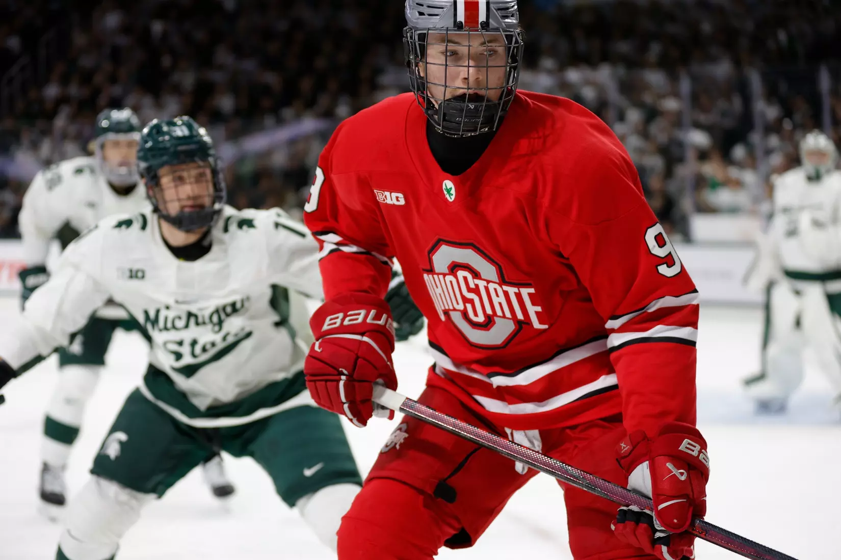 Ohio State and Michigan State play during the Big Ten Tournament Championship, Saturday, March 22, 2025, in East Lansing, Mich. (Photo by Al Goldis)