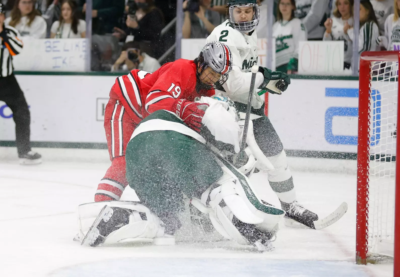 Ohio State and Michigan State play during the Big Ten Tournament Championship, Saturday, March 22, 2025, in East Lansing, Mich. (Photo by Al Goldis)