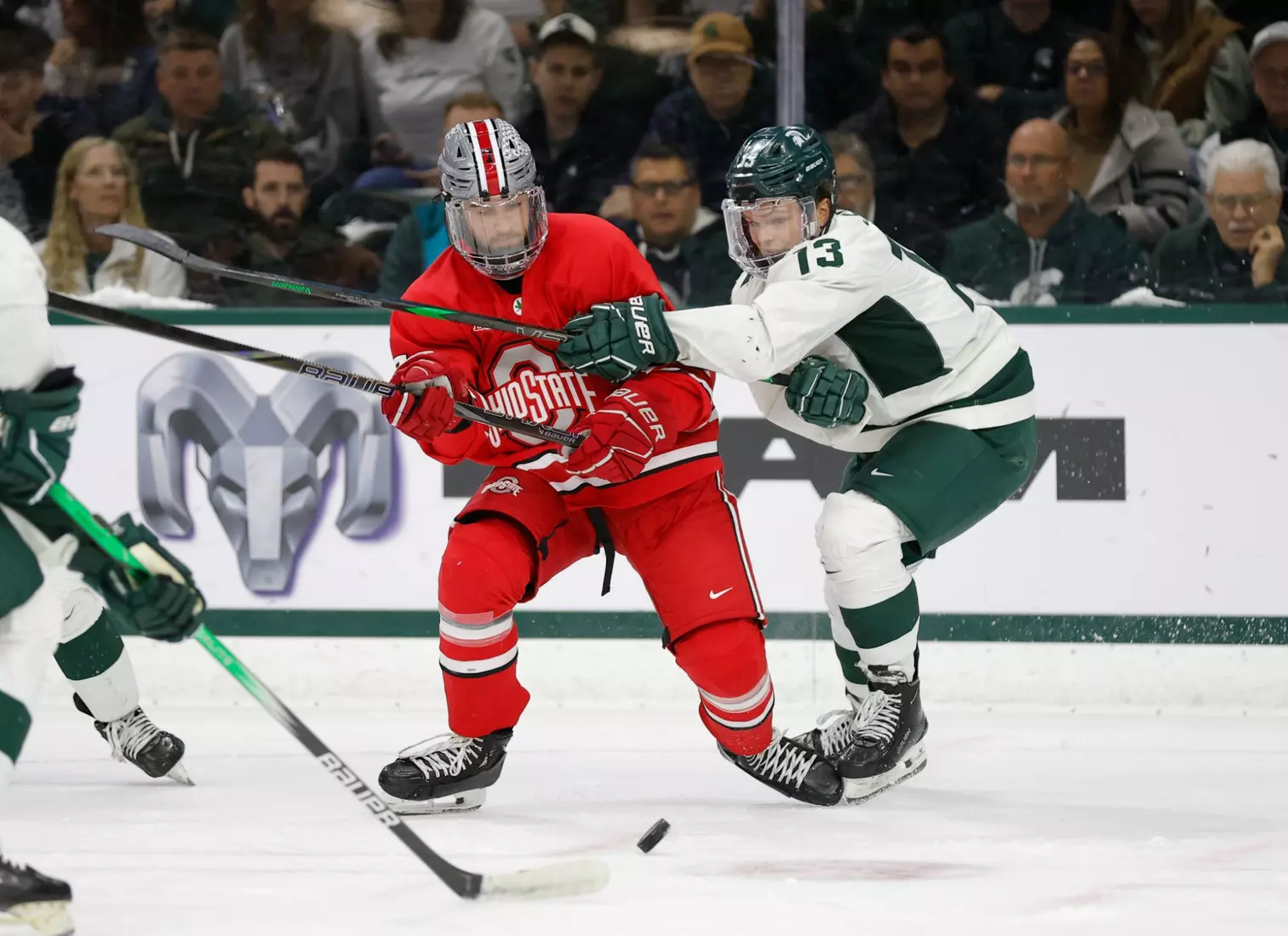 Ohio State and Michigan State play during the Big Ten Tournament Championship, Saturday, March 22, 2025, in East Lansing, Mich. (Photo by Al Goldis)