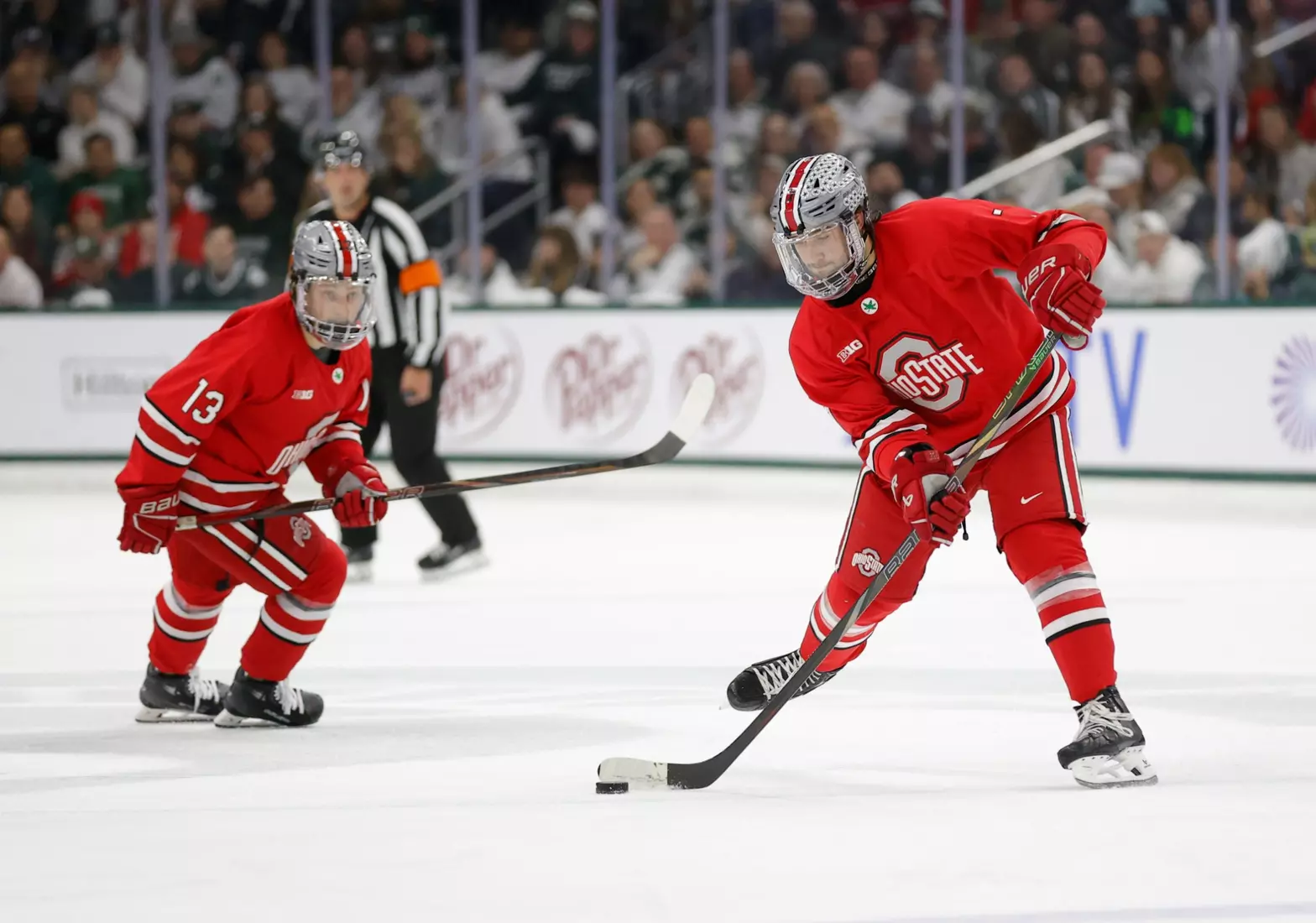 Ohio State and Michigan State play during the Big Ten Tournament Championship, Saturday, March 22, 2025, in East Lansing, Mich. (Photo by Al Goldis)