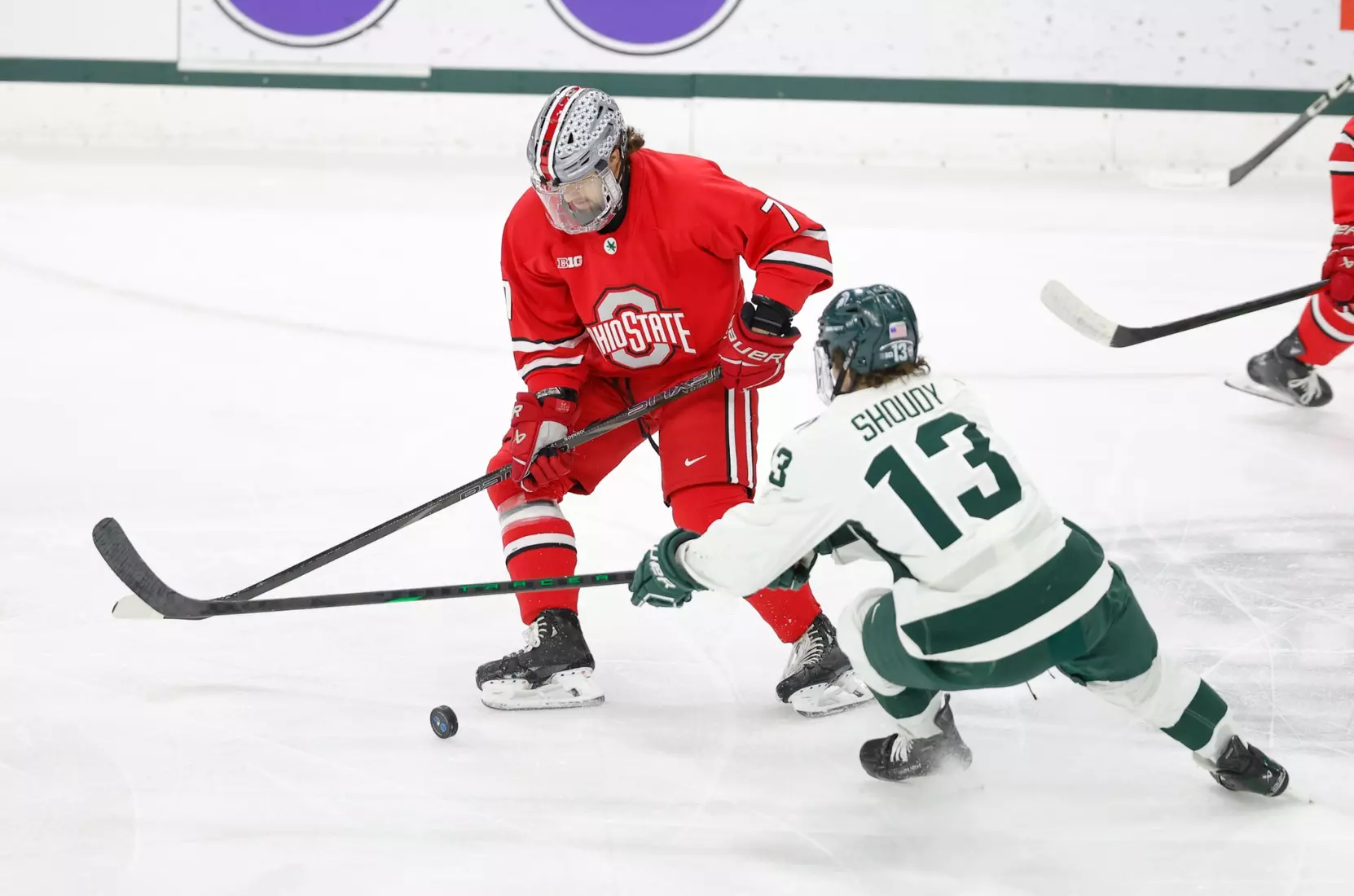 Ohio State and Michigan State play during the Big Ten Tournament Championship, Saturday, March 22, 2025, in East Lansing, Mich. (Photo by Al Goldis)