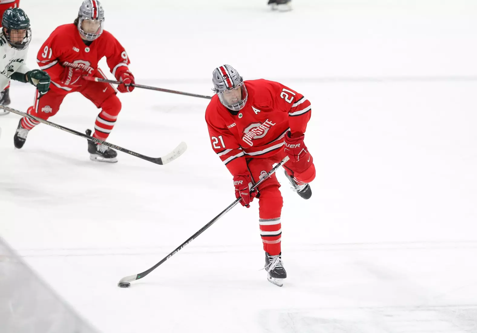 Ohio State and Michigan State play during the Big Ten Tournament Championship, Saturday, March 22, 2025, in East Lansing, Mich. (Photo by Al Goldis)