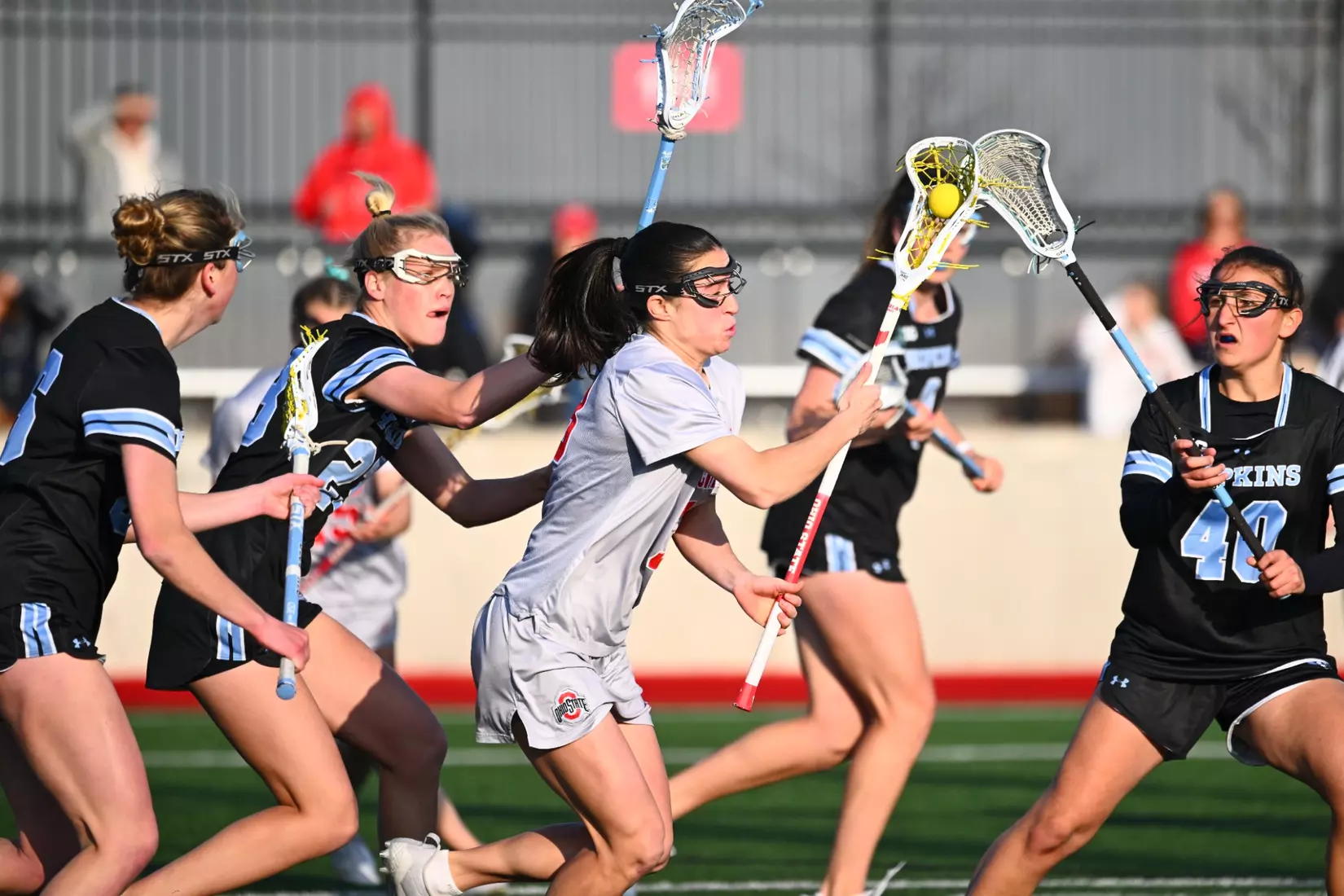 Women's Lacrosse plays Johns Hopkins, April 10, 2025