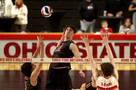 Ohio State plays Lewis University on April 5, 2025 at the Covelli Center in Columbus, Ohio. (Photo by Kirk Irwin/Ohio State Athletics